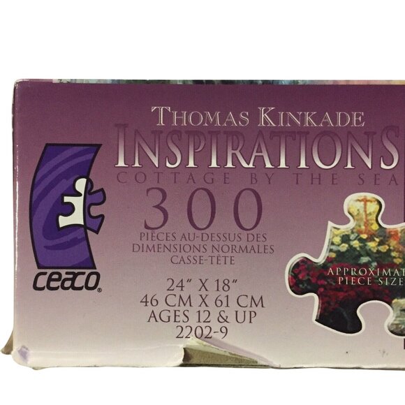Thomas Kinkade Inspirations Puzzle 300 PC Cottage By The Sea Ceaco 2007 Oversize - Picture 3 of 6